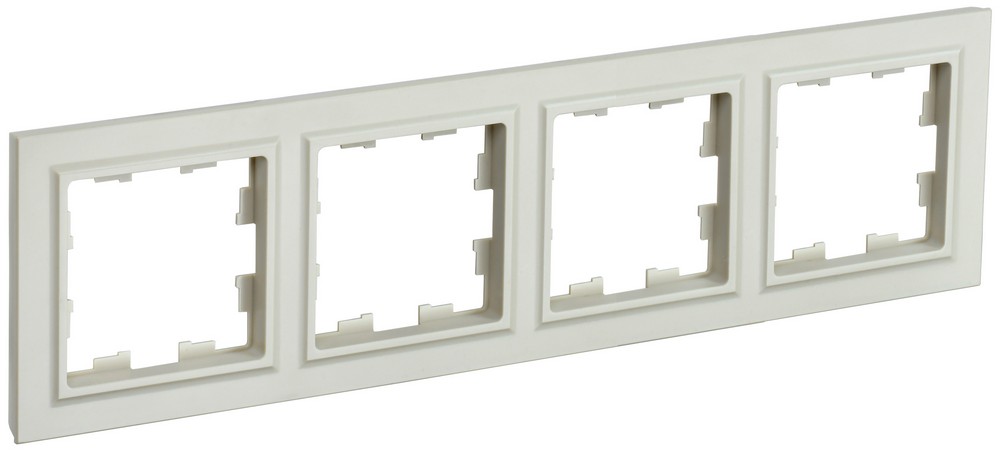 IEK Brite Рамки Рамка IEK BRITE 4-местная РУ-4-БрКр бежевый BR-M42-K10