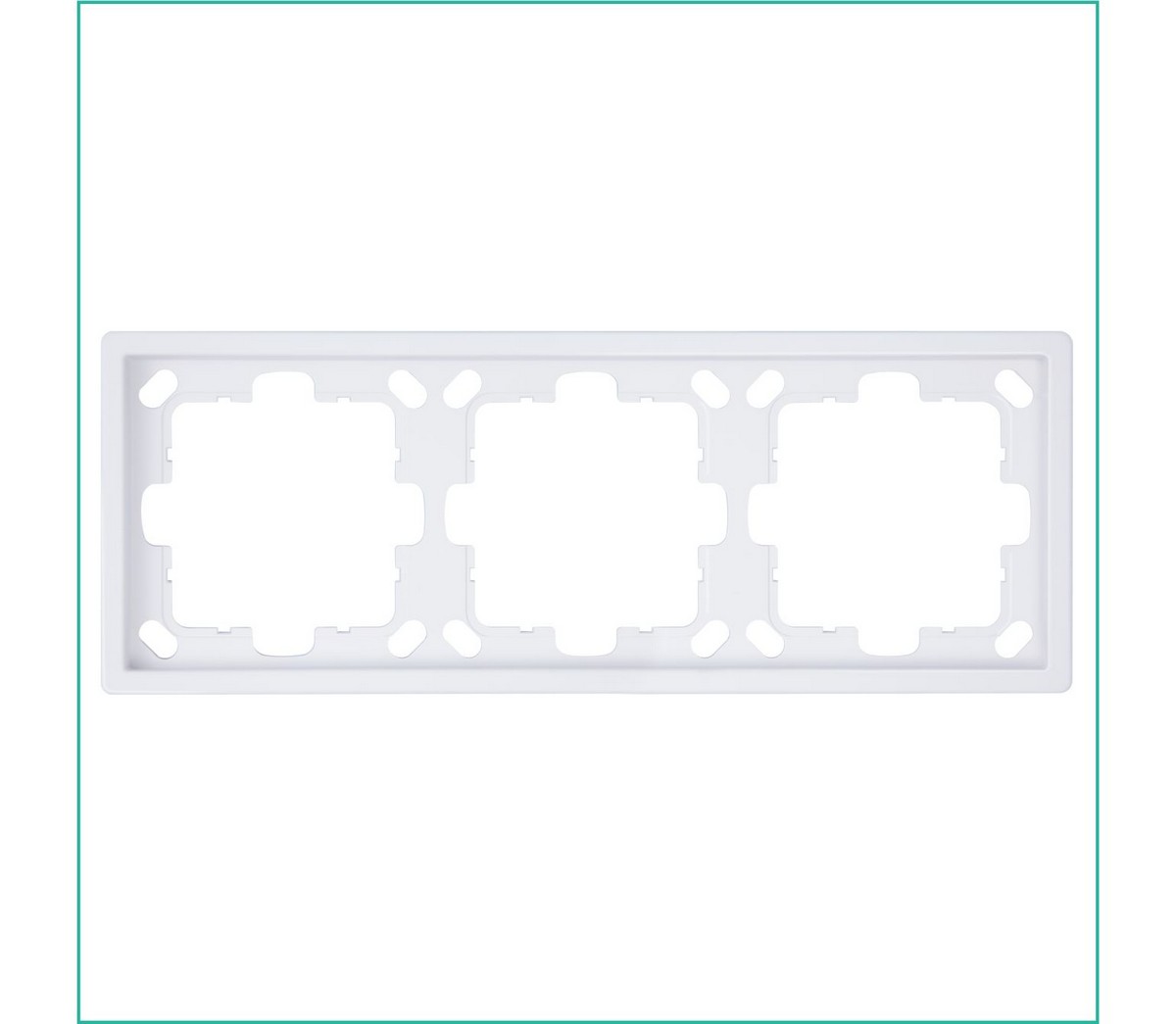 JASMART FD - розетки и выключатели Рамка JASMART FD 3-постовая белый глянцевый 1003W