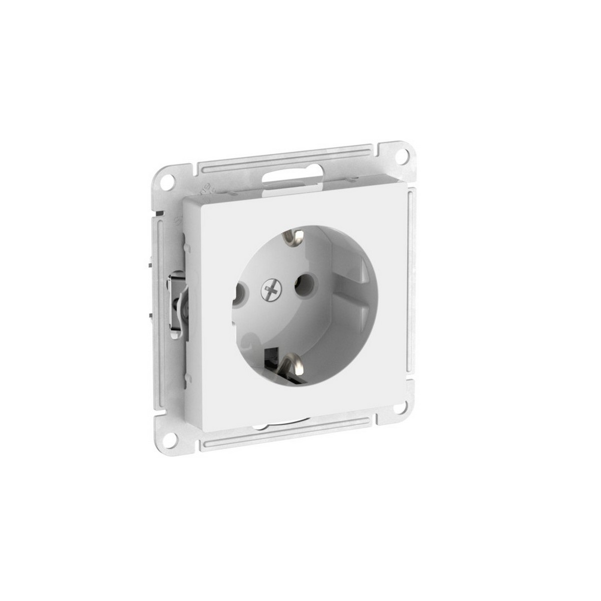 AtlasDesign Белый Розетка SE AtlasDesign Белый с заземлением быстрозажим. клем. ATN000143S