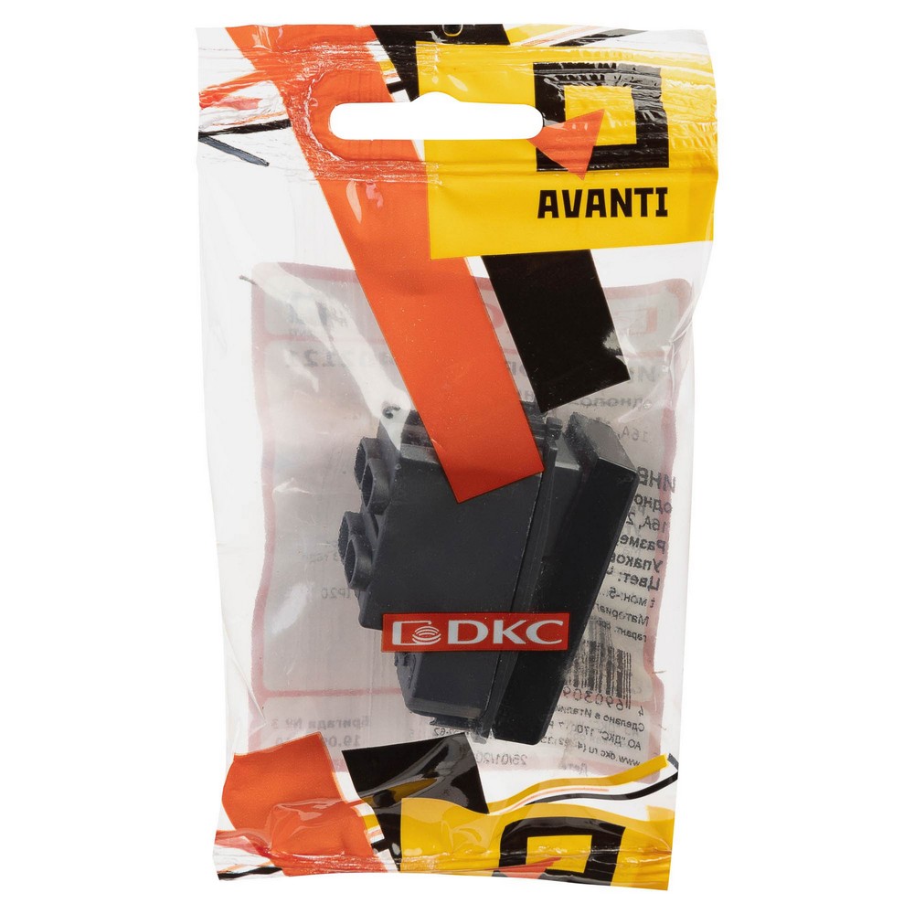 DKC Avanti механизмы Черный квадрат Перекрестный выключатель (Инвертор) DKC Avanti модульный "Черный квадрат" 1 модуль 4402121