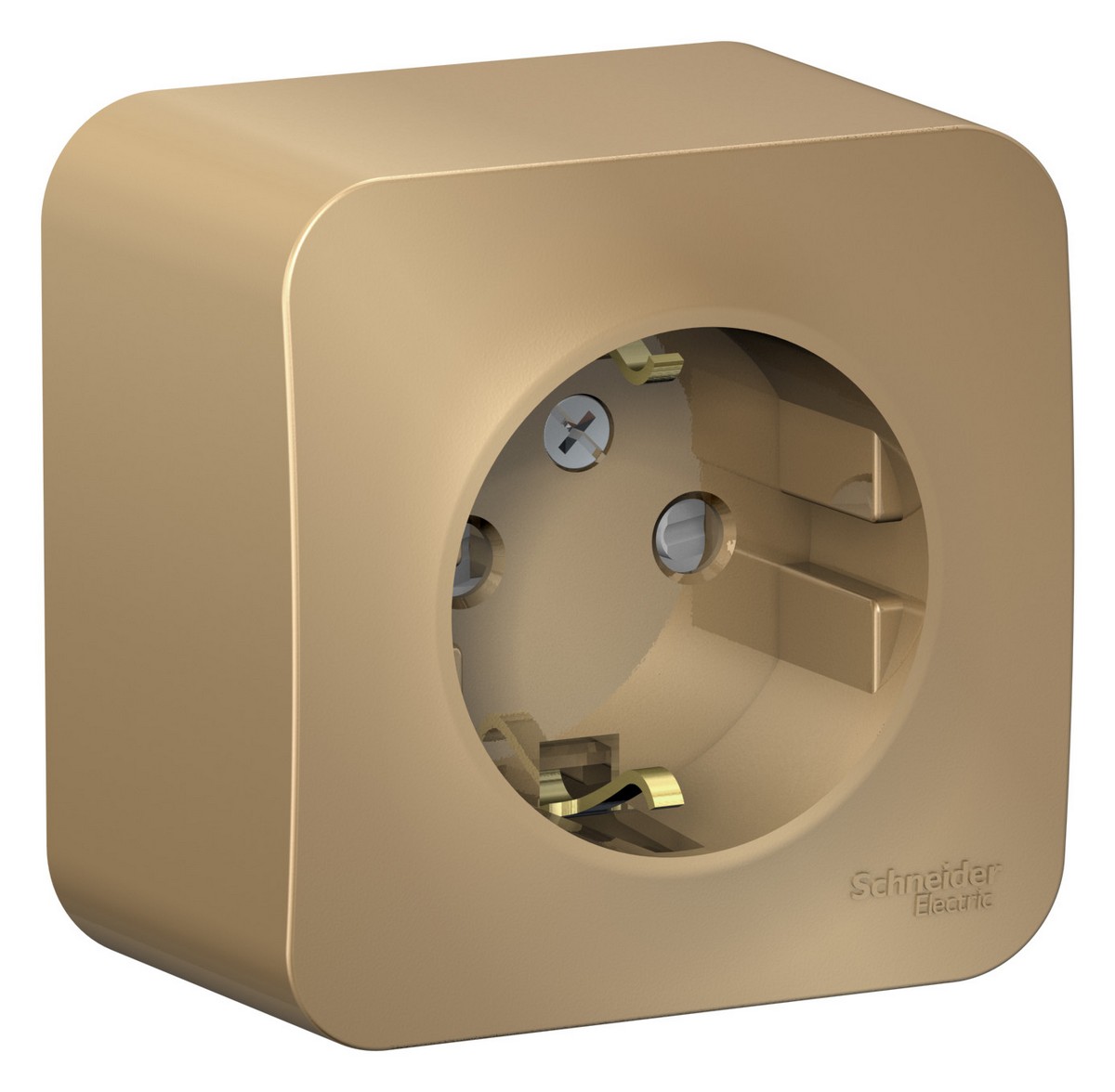 Blanca титан розетки и выключатели Розетка SE Blanca с/з Титан наружный со шторками BLNRA011104