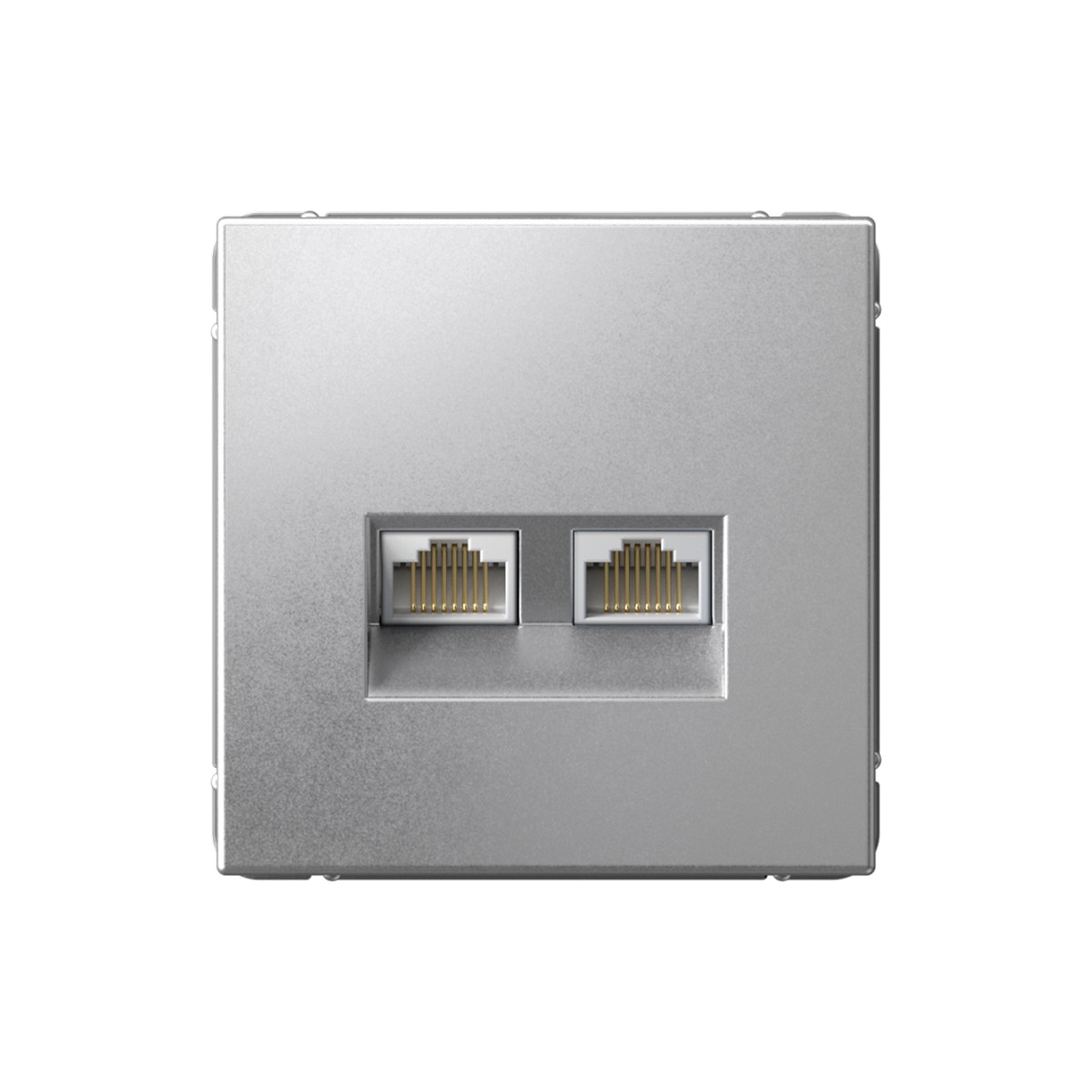ArtGallery Алюминий Розетка компьютерная Systeme Electric ArtGallery Алюминий двойная RJ45+RJ45, кат. 5е,