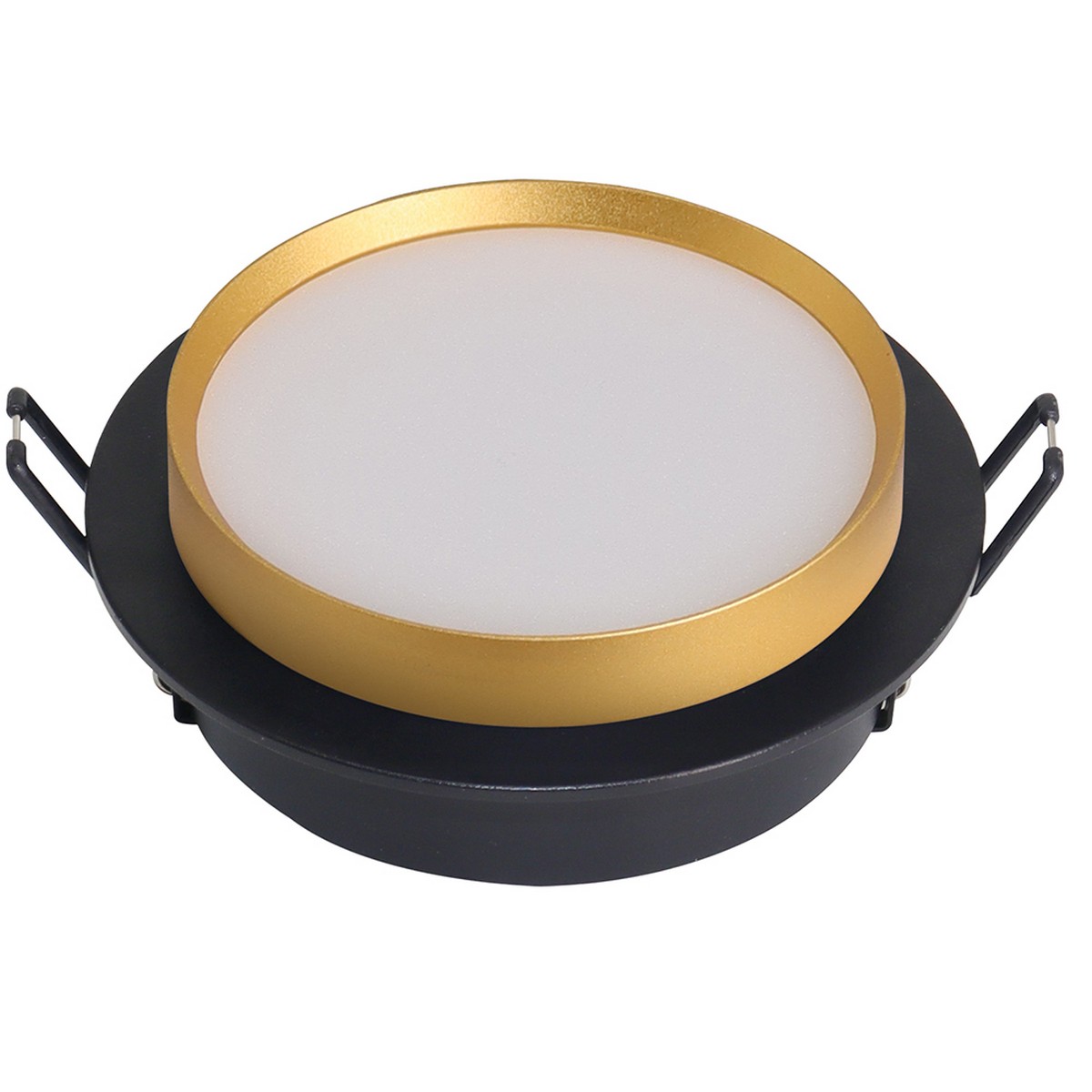 Встраиваемые светодиодные светильники Светильник встраиваемый Feron DL507 потолочный GX53 черный + золото круг 51356