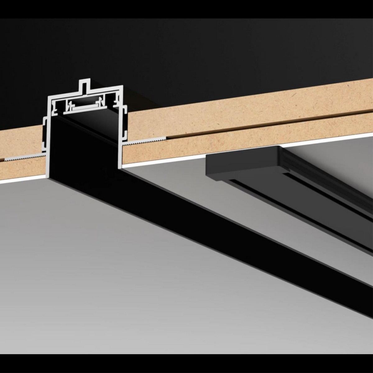 Трековые светодиодные светильники Низковольтный шинопровод для встраиваемого монтажа в ГКЛ, длина 2м NOVOTECH 135199 SMAL 