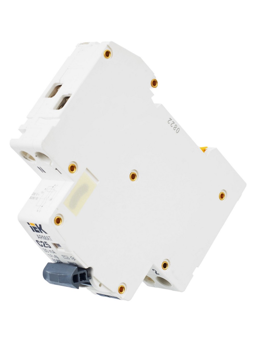 IEK АВДТ Дифф. Автомат IEK ARMAT B06S 1P+NP C25 30мА тип AC (18мм) AR-B06S-1N-C25C030 