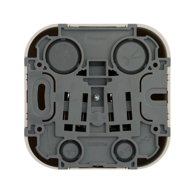 Накладные Розетки и выключатели Legrand Quteo Бежевый Розетка Legrand Quteo с заземлением бежевая 782241