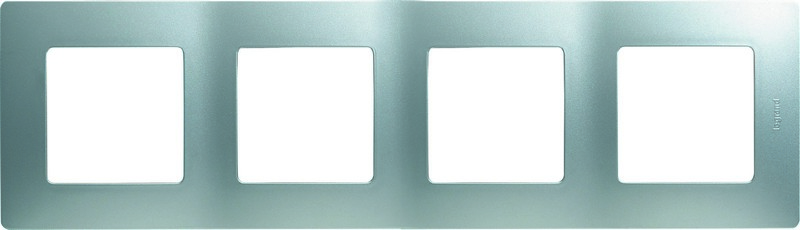 Рамка Legrand Etika алюминий 4-ая 672554