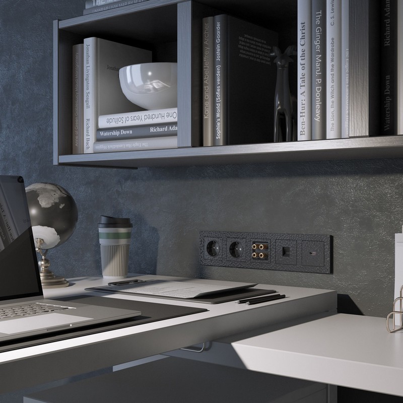 Werkel Черный Hammer механизмы Розетка Werkel Ethernet RJ-45 (hammer черный) W1281008