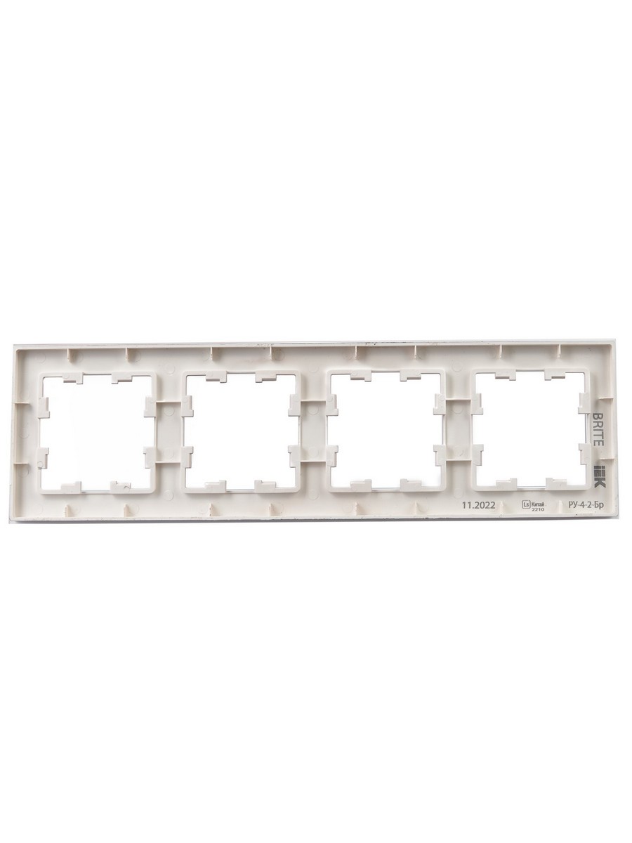 IEK Brite Рамки Рамка IEK BRITE DECOR Розовый матовый стекло 4-мест. РУ-4-2-Бр BR-M42-G-31-K14