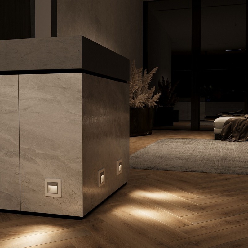 Werkel Серебряный механизмы Встраиваемая LED подсветка Wekel три режима с датчиком движения (серебряный) W1154606