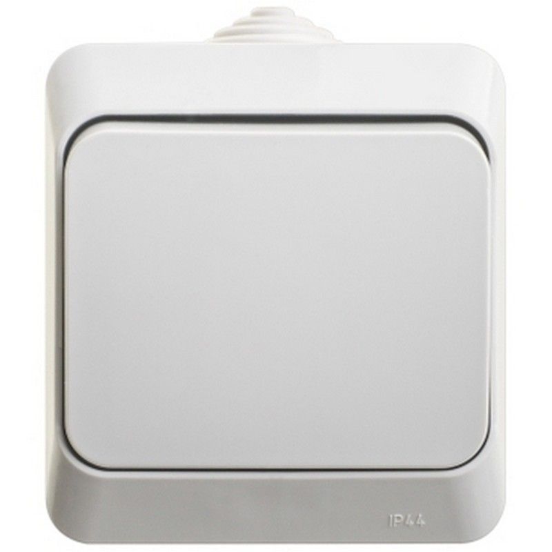 Этюд Серый Переключатель 1-клавишный Systeme Electric Этюд наружный Серый IP44 BA10-046C