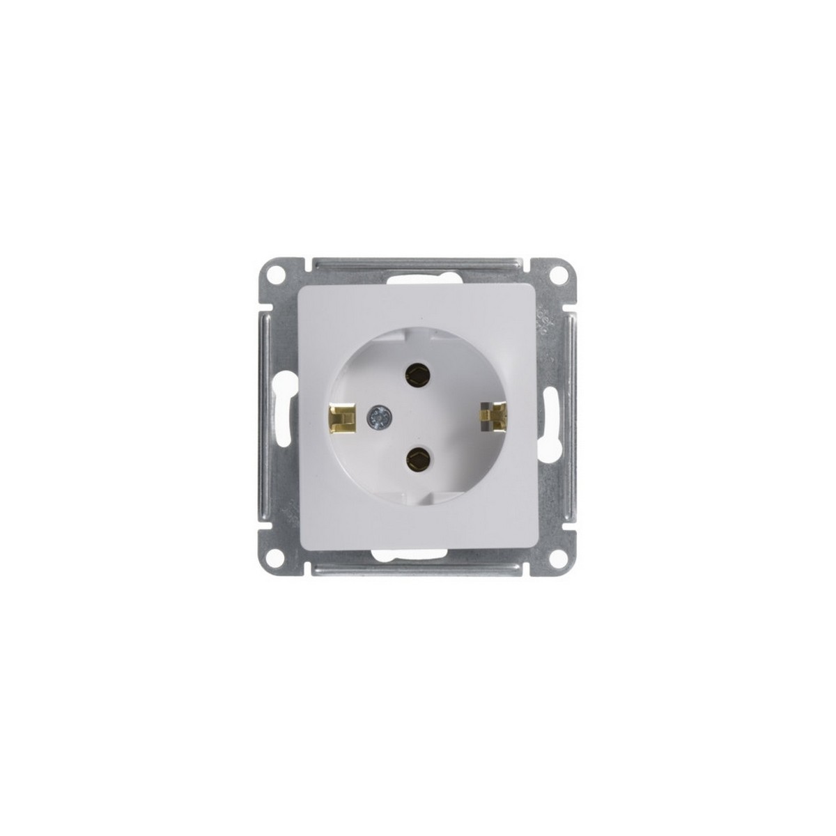 Glossa Белый Розетка Systeme Electric Glossa Белый с заземлением GSL000143