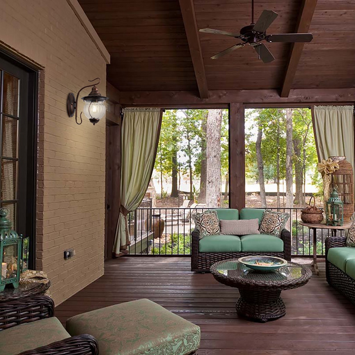 Уличные настенные светильники Светильник садово-парковый Feron PL591 на стену вниз 60W 230V E27 коричневый 41171 