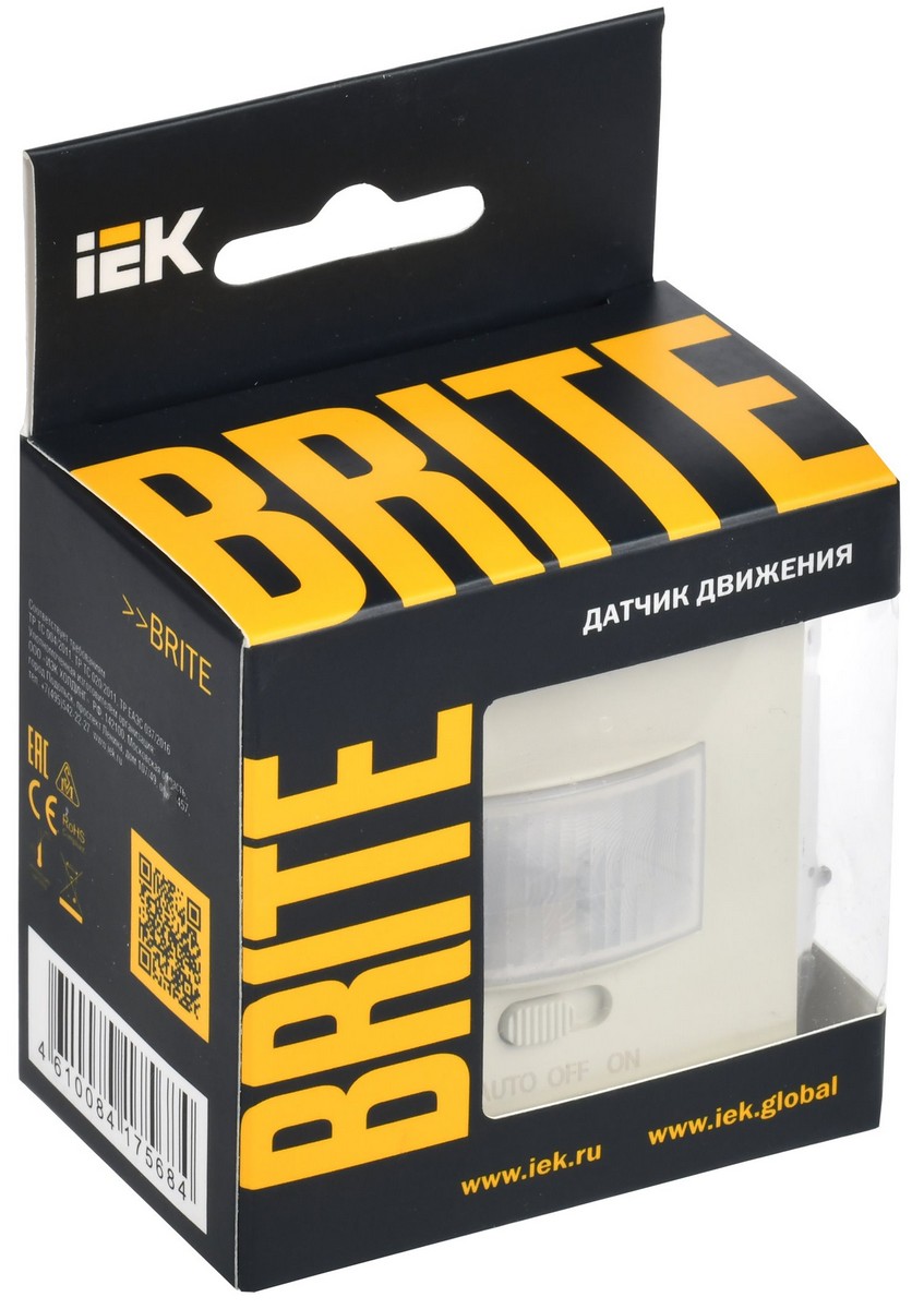 IEK Brite Бежевый Датчик движения IEK BRITE BASE Бежевый ДС10-1-БрКр BR-MS10-N-150-05-K10