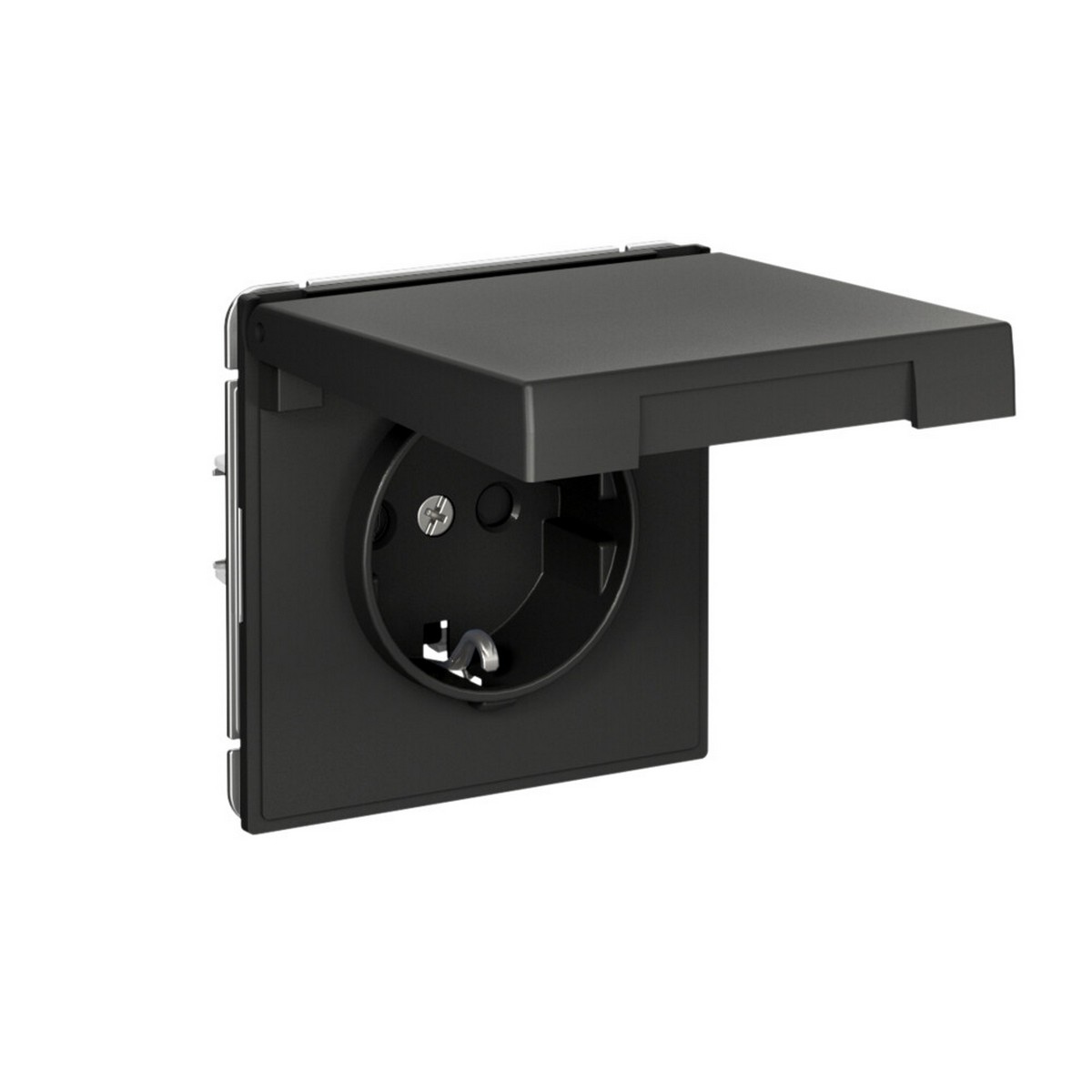 ArtGallery Базальт Розетка SE ArtGallery Базальт с заземл. со шторк. с крышк., 16А, IP20 быстрозажим. клем. GAL001446S