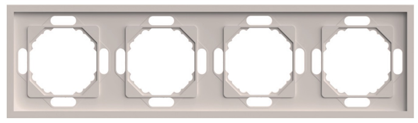 Эмили - Розетки и выключатели Stekker Рамка 4-ая STEKKER Эмили PFR00-5004-08 кашемир soft touch 49913