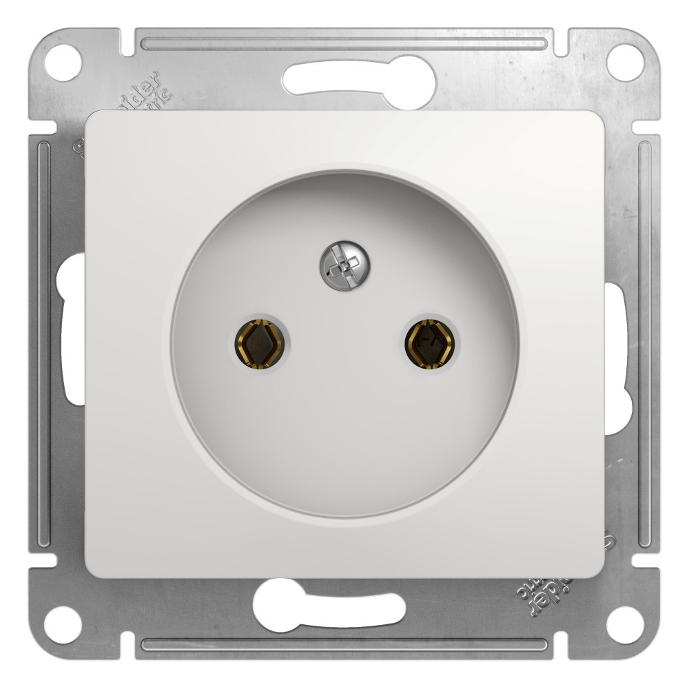 Glossa Белый Розетка Systeme Electric Glossa Белый без заземления GSL000141