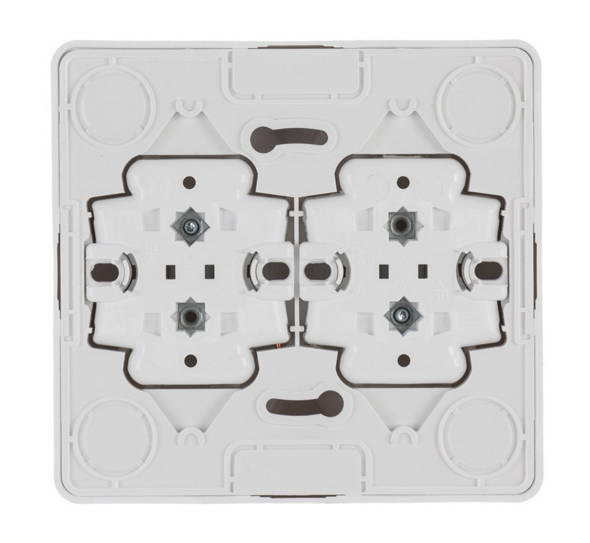 Этюд Белый Розетка 4-ая Systeme Electric Этюд наружный Белый б/з без шторок PA16-205B