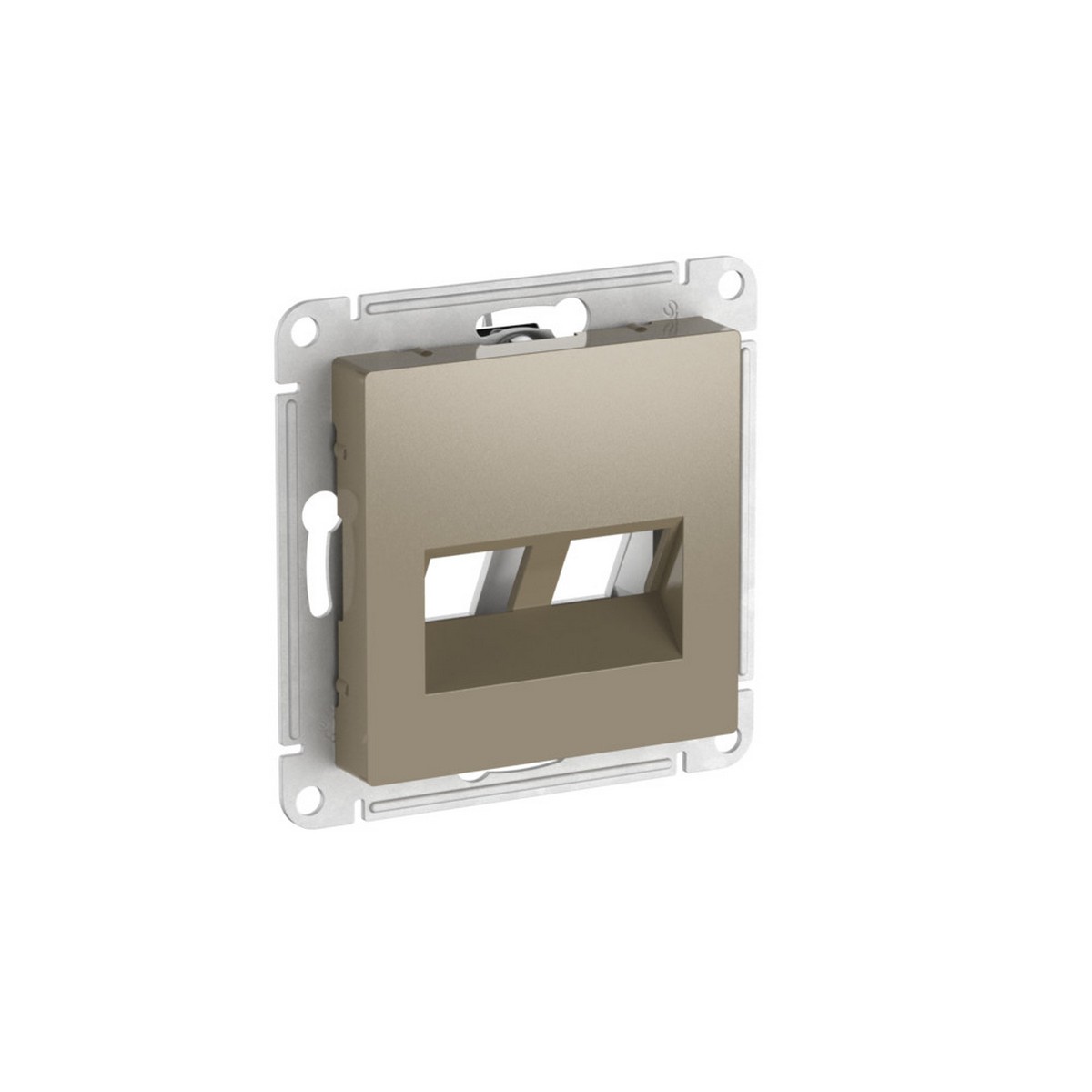 AtlasDesign Шампань Накладка Systeme Electric AtlasDesign Шампань двойная для информационных функций Keystone