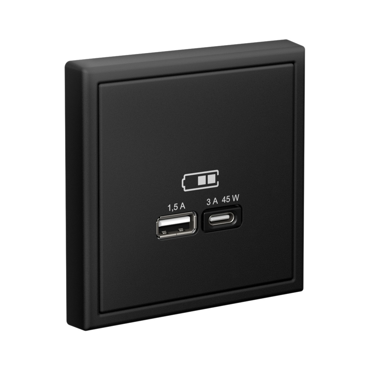 ArtGallery Карбон USB Розетка Systeme Electric ArtGallery Карбон A + тип-C 45Вт высокоскор.заряд. QC PD GAL001029