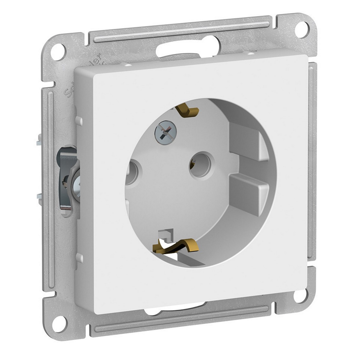 Розетка Systeme Electric AtlasDesign белый с/з, 16А, ATN000143