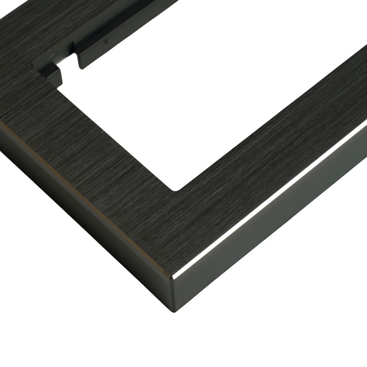 Катрин - Розетки и выключатели Stekker Рамка 2-местная (без перемычки) металл STEKKER MFR00-7012-05 Катрин черный 50032