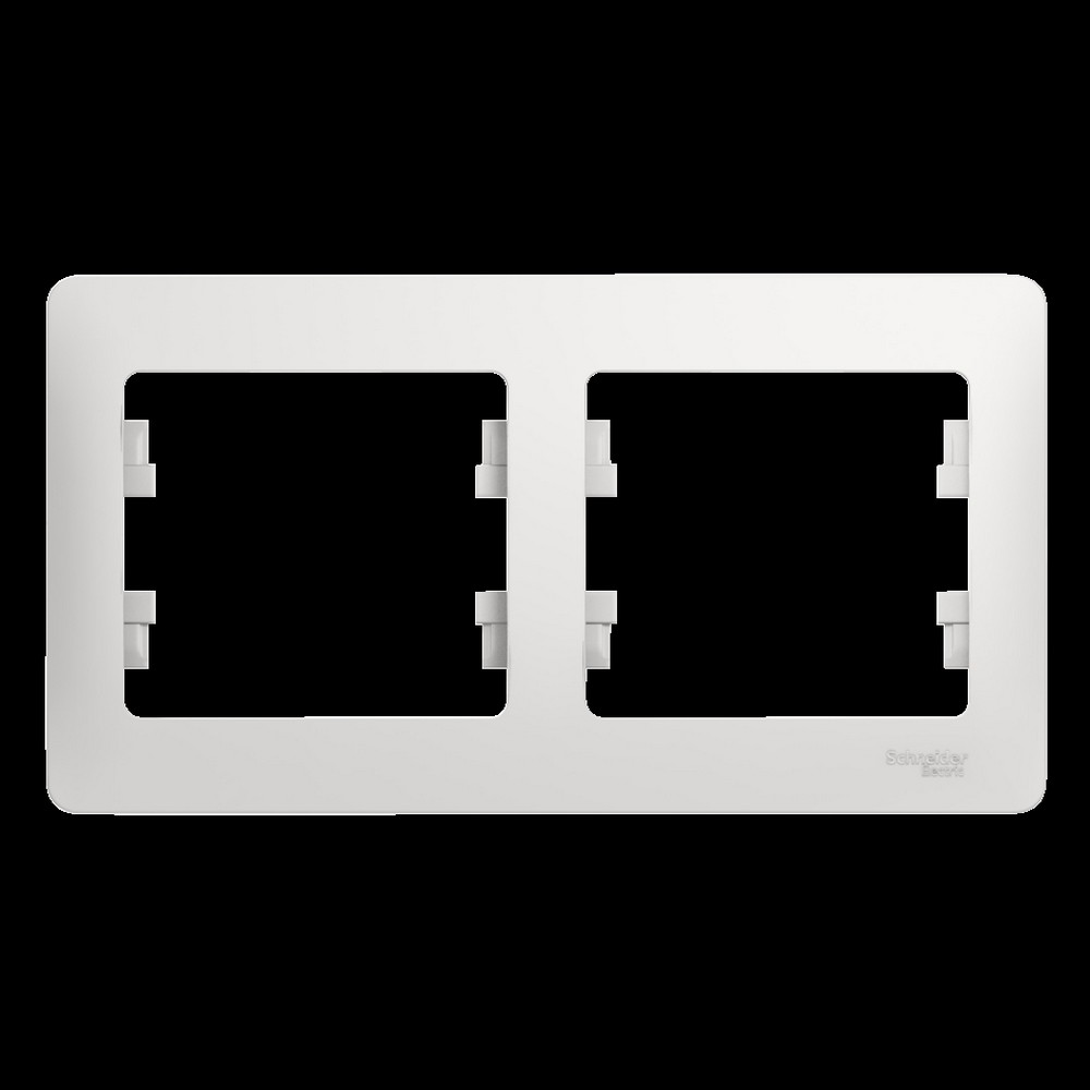 Glossa Белый Рамка Systeme Electric Glossa Белый 2-я, горизонтальная GSL000102