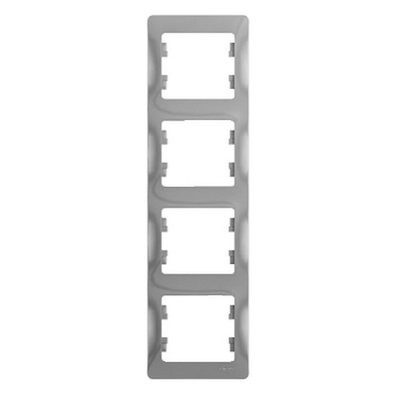 Glossa Алюминий Рамка Systeme Electric Glossa Алюминий 4-я, вертикальная GSL000308