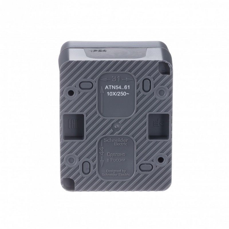 AtlasDesign Карбон Переключатель 1-клавишный Systeme Electric AtlasDesign Profi54 наружный Антрацит ATN544061