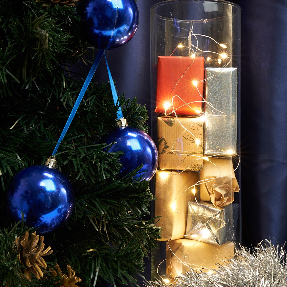 Светодиодная гирлянда Feron CL570 линейная Роса статичная 2м + 0.5м 2700К с питанием от батареек 323