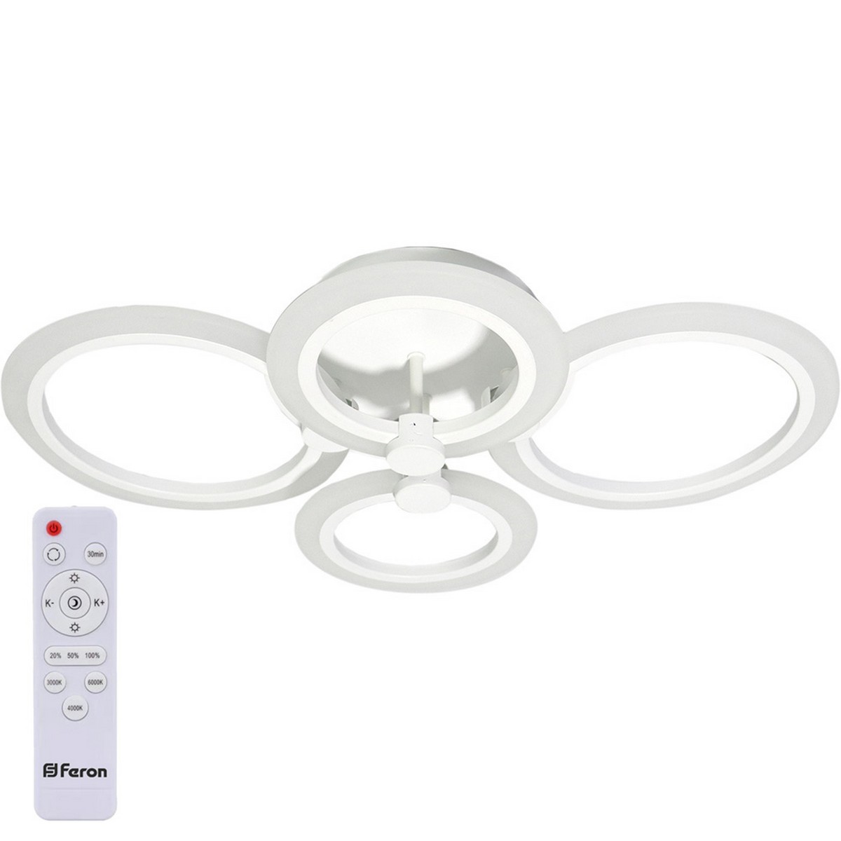 Управляемые светодиодные светильники и люстры Светодиодный управляемый светильник накладной Feron AL5900 72W 3000К-6500K 41669 