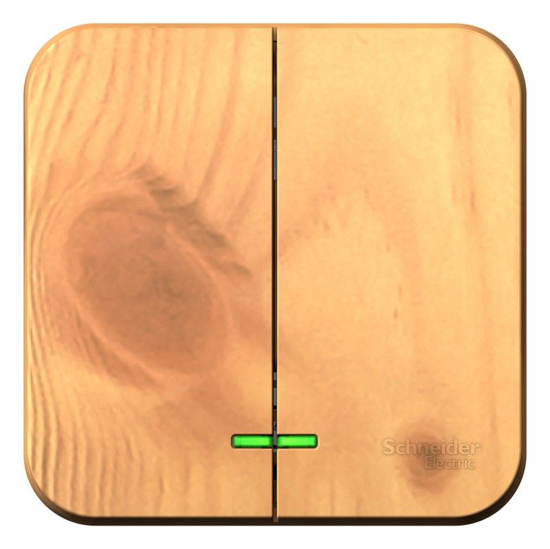 Blanca ясень розетки и выключатели Выключатель SE Blanca 2-клавишный Ясень наружный BLNVA105005
