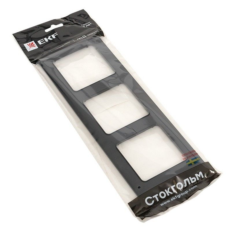 EKF Стокгольм черный Рамка 3-ая EKF PROxima Стокгольм Черный  EAM-G-302-30