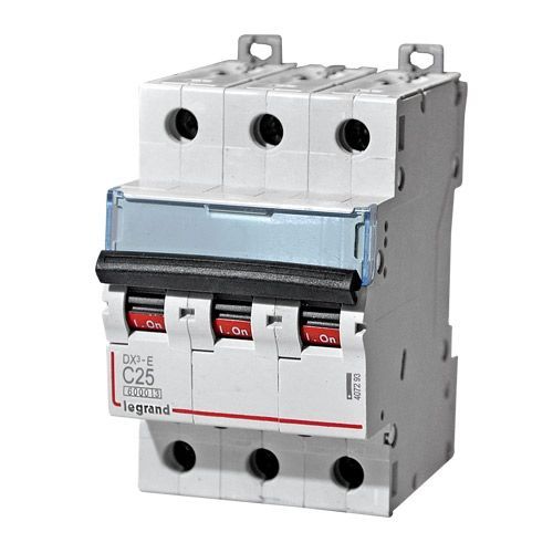 3 полюсные (трехполюсные) Автоматический выключатель Legrand DX3-E 3P 25А (С) 6000/6kA 407293 