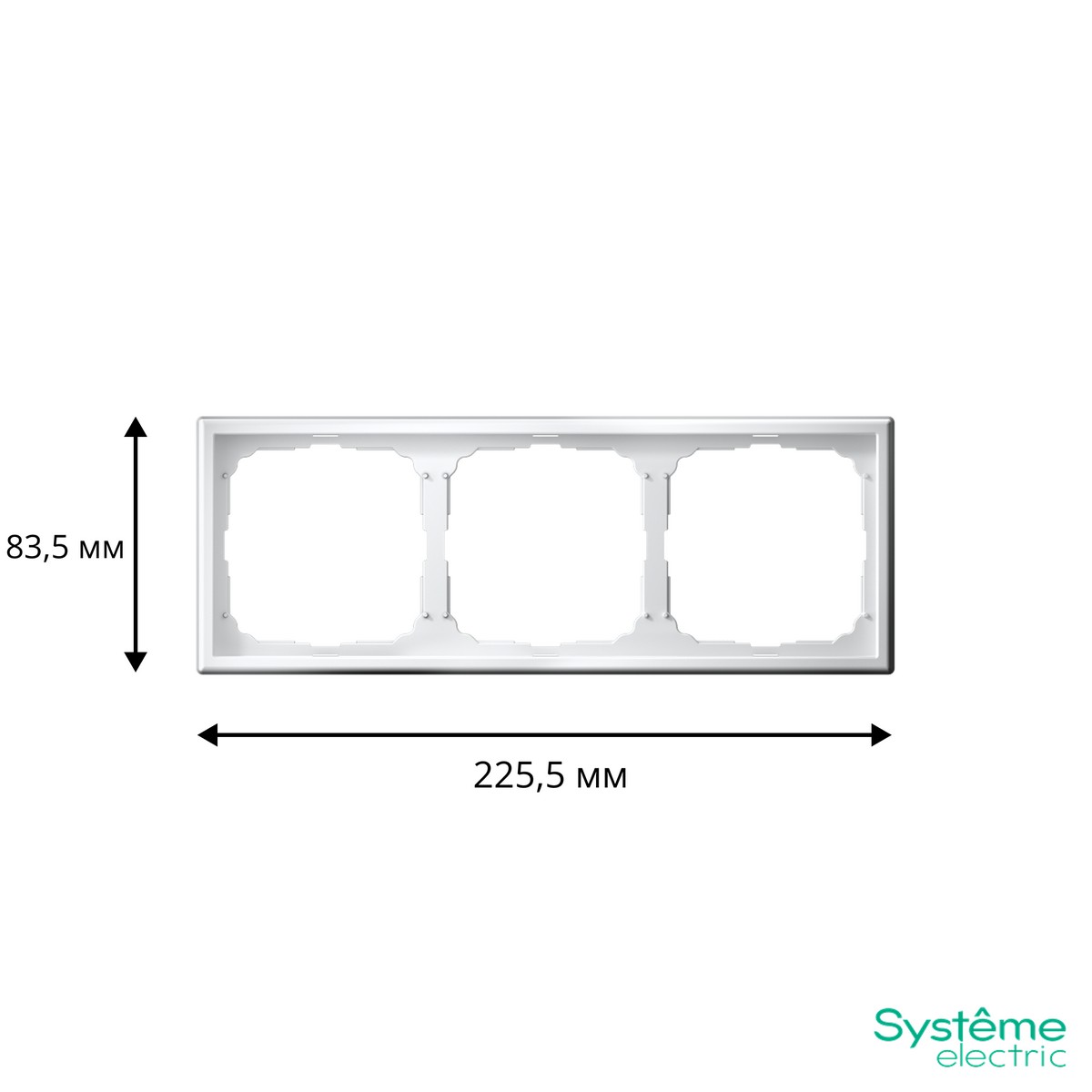 ArtGallery Белый Рамка Systeme Electric ArtGallery Белый 3-ая универсальная GAL000103