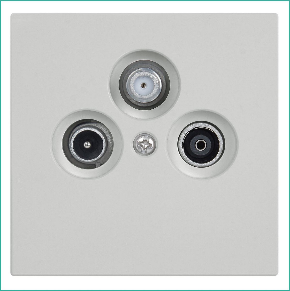 JASMART FD - розетки и выключатели Розетка TV+FM+SAT JASMART FD Φ9.5mm оконечная матовый Тауп (soft touch) 6206PTM