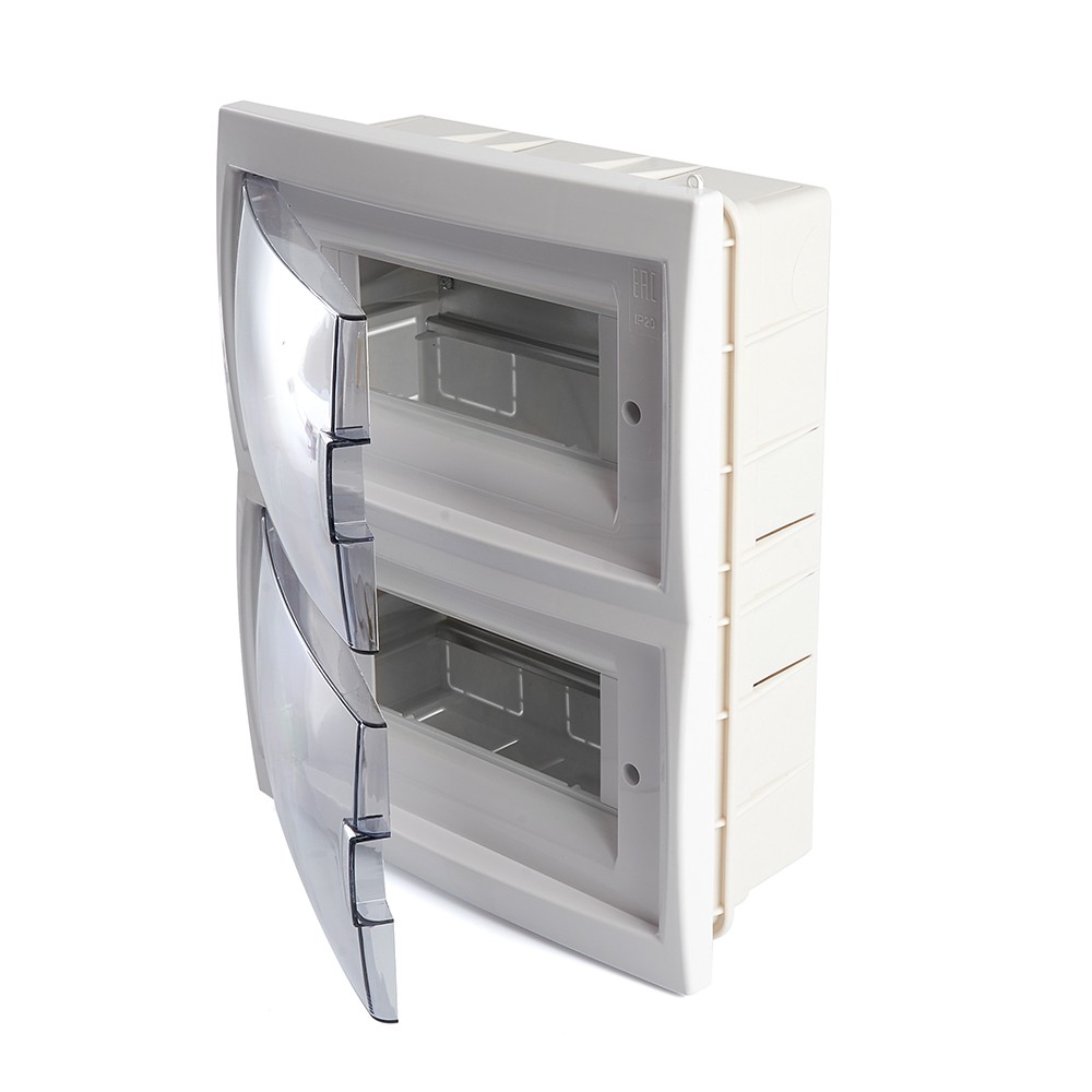 Пластиковые боксы и щиты Stekker Бокс встраиваемый STEKKER EBX50-2/16-20 16 модулей, пластик, серия Standart 39654