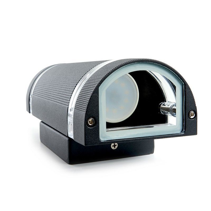 Уличные настенные светильники Светильник садово-парковый Feron DH1702 на стену вверх/вниз GU10 230V черный 48318 