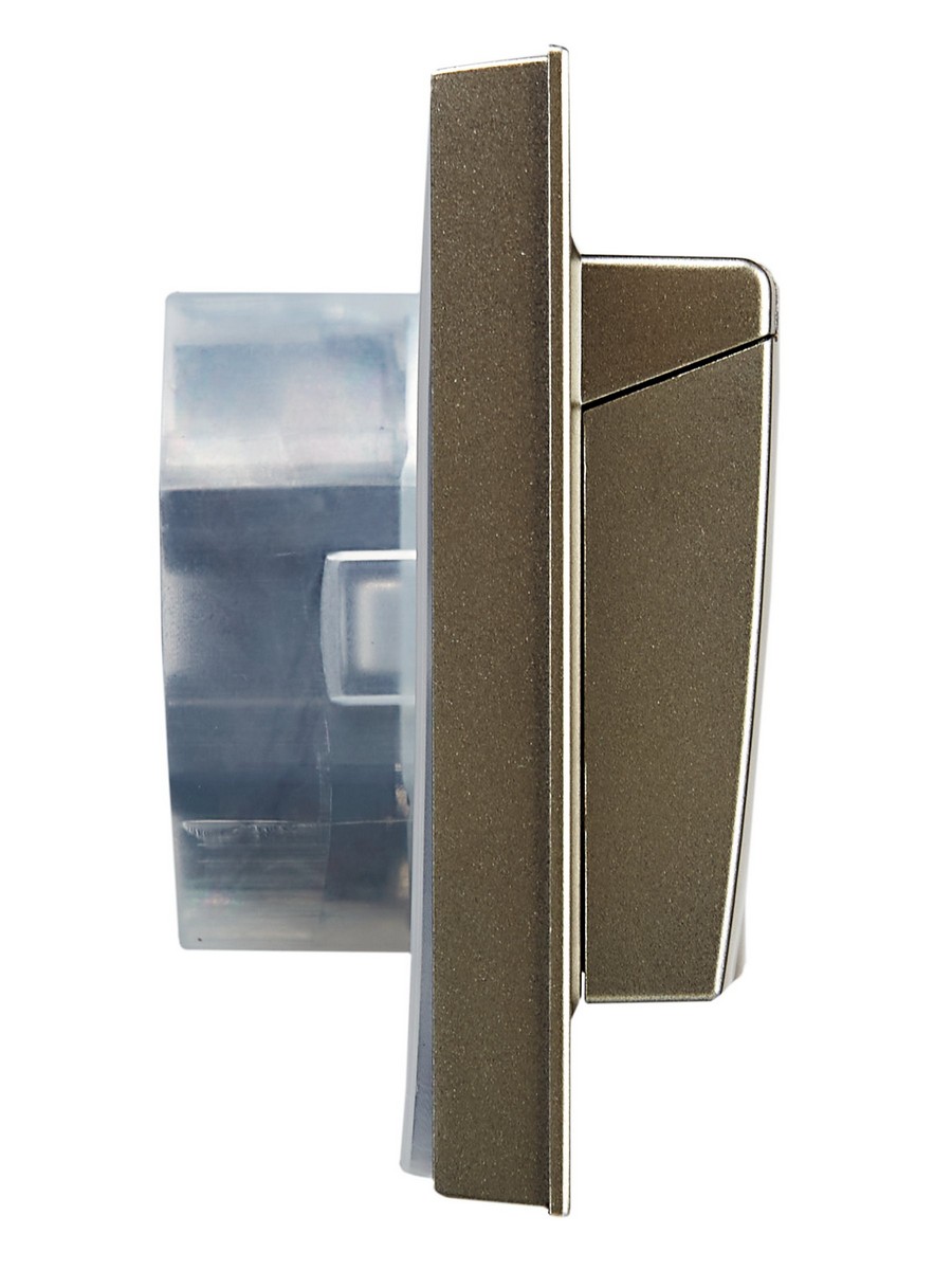 IEK Brite Шампань Розетка IEK BRITE 2-ая с/з с шторками и крышкой 16А в сборе IP44 РСбш12-3-44-БрШ шампань BR-R26-16-4