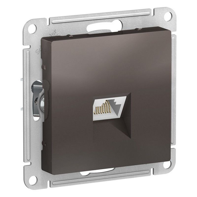 AtlasDesign Мокко Розетка компьютерная Systeme Electric AtlasDesign Мокко RJ45 кат. 6A механизм ATN000686