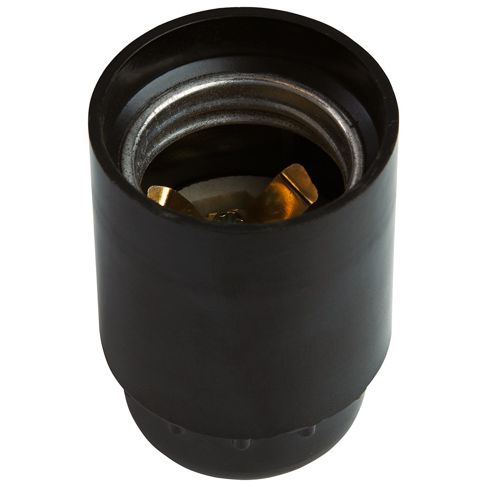 Патрон для ламп 250V Е27 LH81 карболит, латунь, черный, размер 38*58 мм 41040