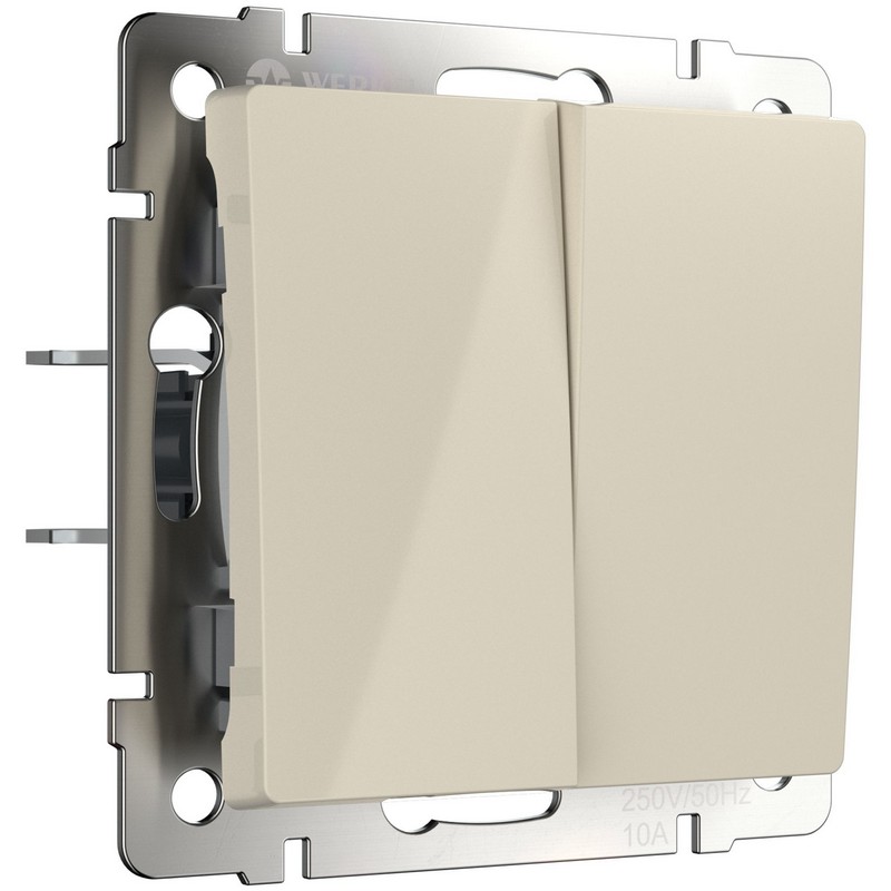 Werkel Слоновая кость механизмы Выключатель Werkel двухклавишный слоновая кость W1120003