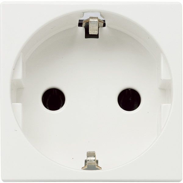 Механизмы ABB Zenit Белый Розетка электрическая ABB Zenit Белый с/з с защитными шторками, винт. зажим, 2 мод 2CLA228800N1101