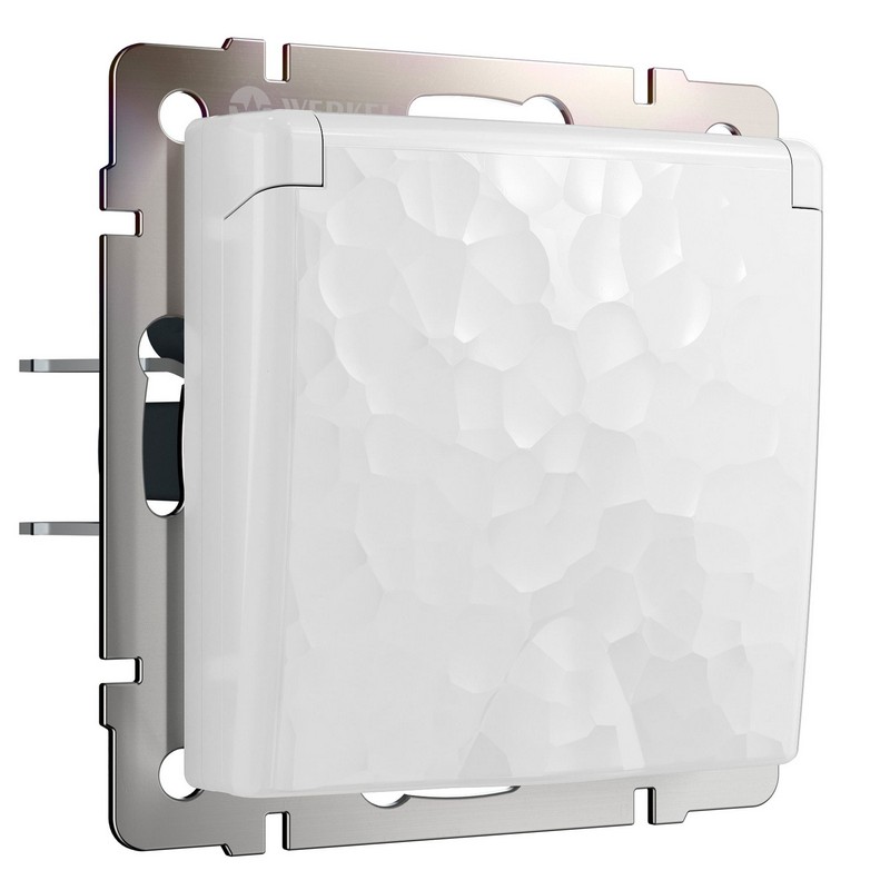 Werkel Белый Hammer механизмы Розетка Werkel влагозащ. с зазем. с защит. крышкой и шторками (hammer белый) W1271201