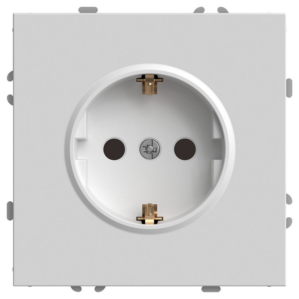 Эмили - Розетки и выключатели Stekker Розетка 1-местная с з/ш с/з самозажимной STEKKER Эмили RST16-5110-01ZK белый фарор soft touch 50235