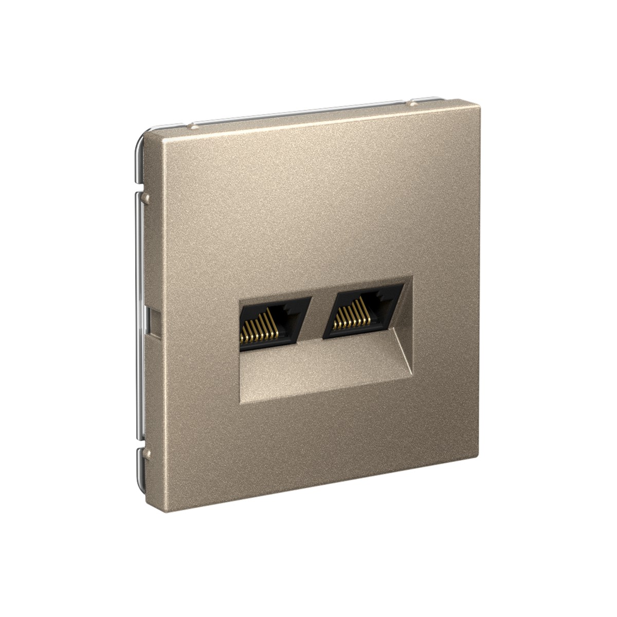 ArtGallery Шампань Розетка компьютерная Systeme Electric ArtGallery Шампань двойная RJ45+RJ45, кат. 5е,GAL000585