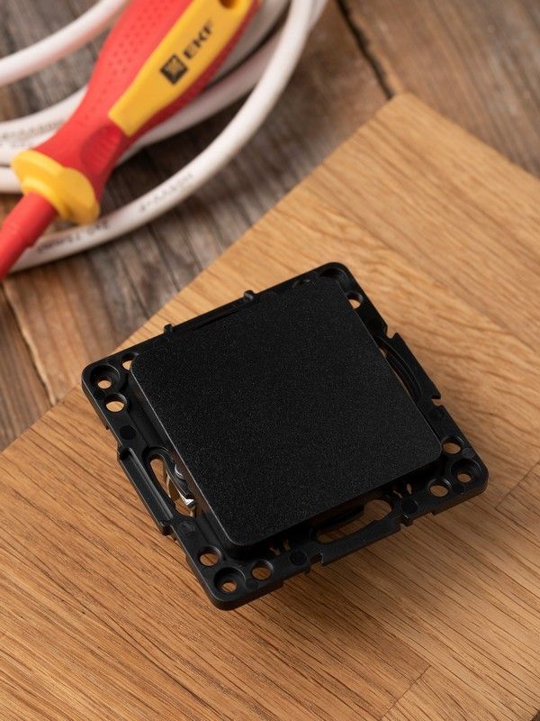 EKF Стокгольм черный Выключатель 1-кл EKF PROxima Стокгольм Черный 10А EZV10-021-10