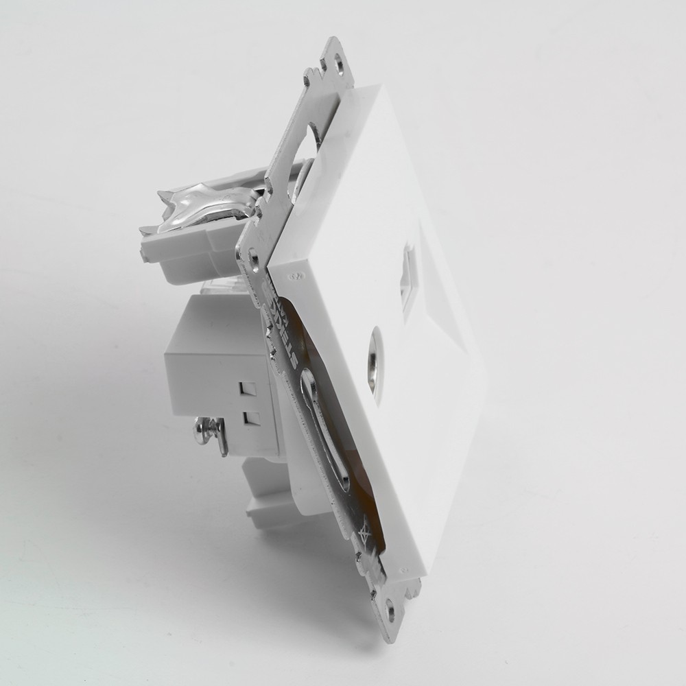 Катрин - Розетки и выключатели Stekker Розетка TV + компьютерная RJ-45 STEKKER GLS00-7106-01 Катрин белый 49181