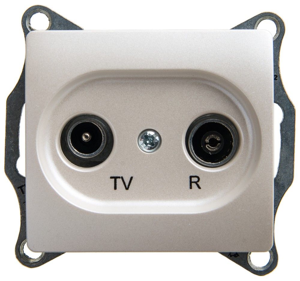 Glossa Перламутр Розетка TV-R Systeme Electric Glossa Перламутр оконечная 1DB, механизм GSL000694