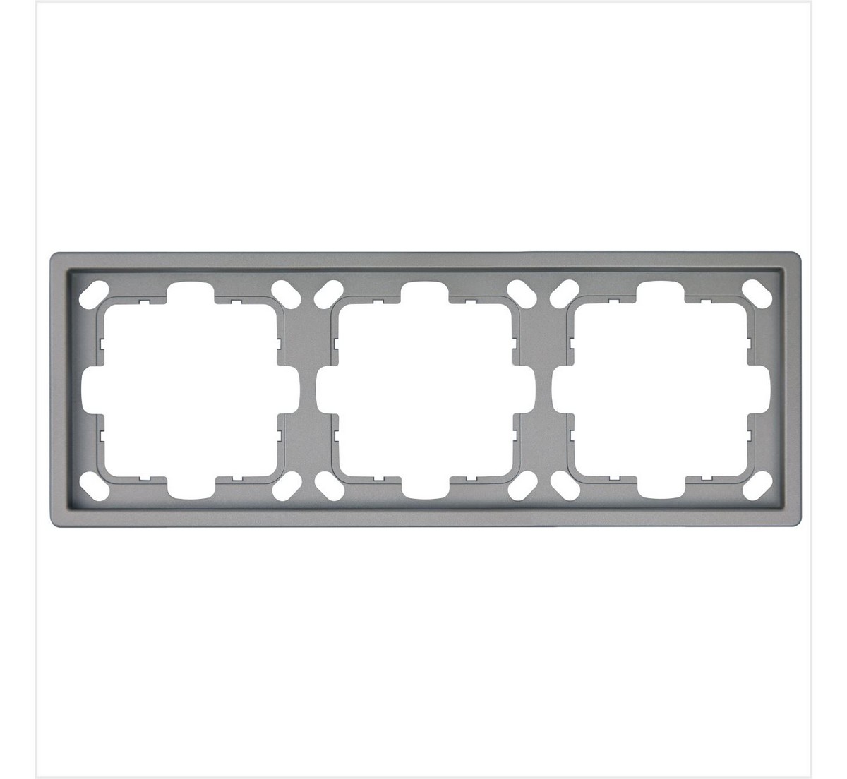 JASMART FD - розетки и выключатели Рамка JASMART FD 3-постовая Никель 1003NI